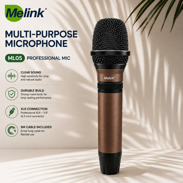 Melink ML05 Professional Multi-Purpose Wired Dynamic Microphone with XLR Cable