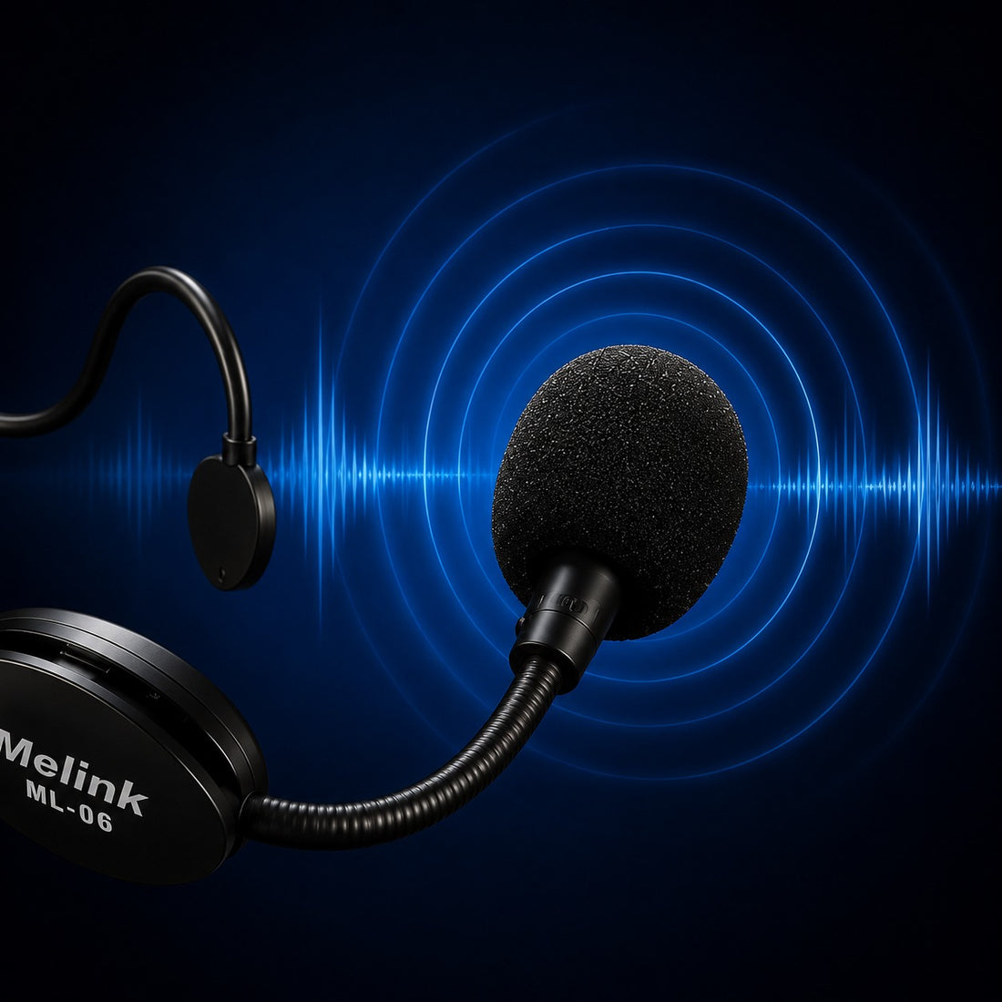 Melink ML-06 Professional Wired Headgear Microphone 10-Metre Long Wired – Lightweight Flexible Mic with Braided Cable for Teaching, Speaking & Events