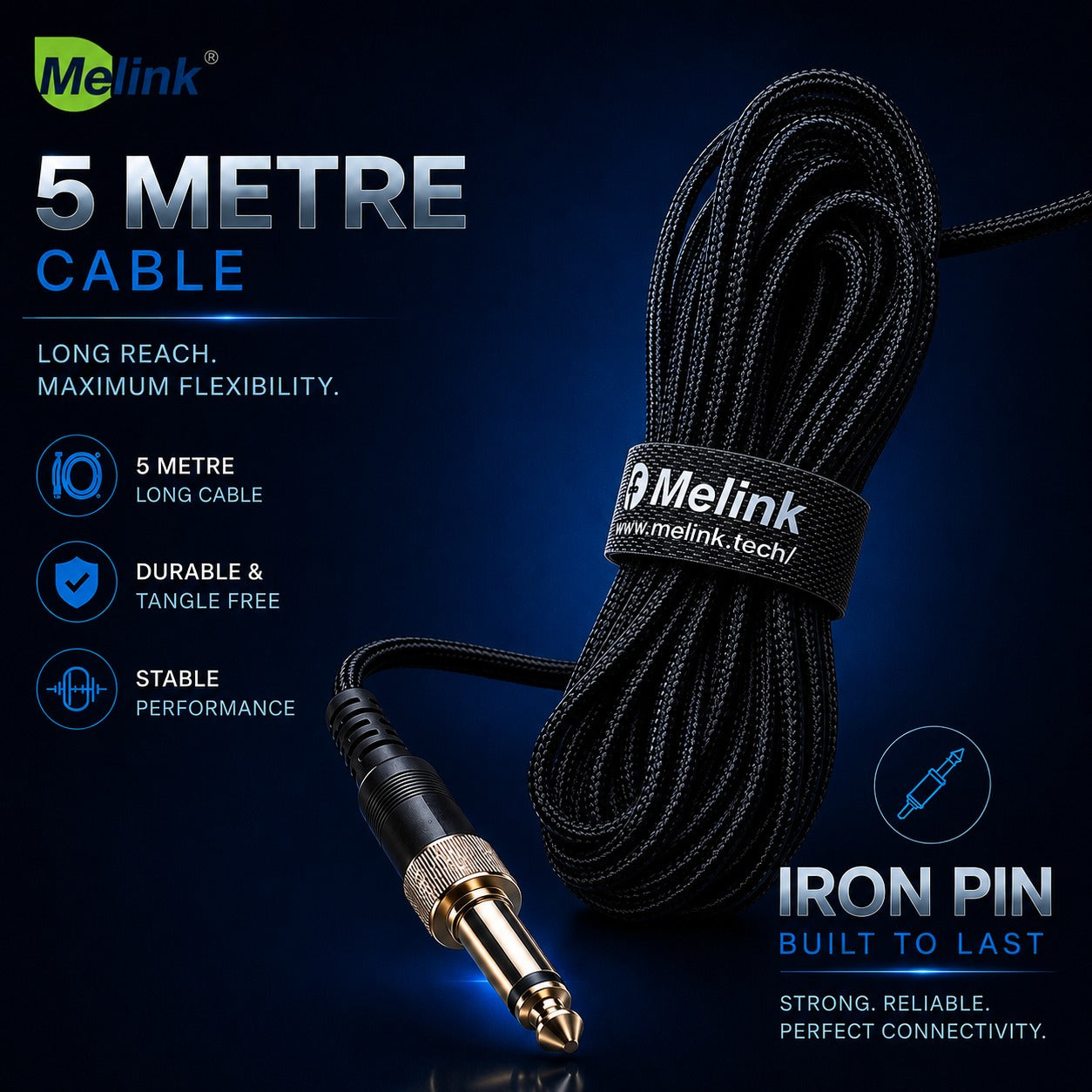 Melink ML-12 Professional Wired Headset Microphone 5-Metre long Wired – High Clarity Voice Pickup for Teaching, Lectures, Mosque & Public Speaking