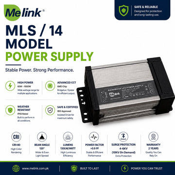 Melink MLS-14 12V 400W Rainproof LED Power Supply Driver | IP65 Waterproof