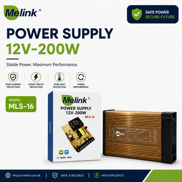Melink MLS-16 12V 200W Power Supply – Rainproof LED Power Supply with Cooling Fan